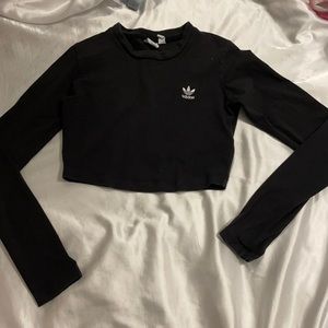 Adidas Cropped Long Sleeve Top (Size S)